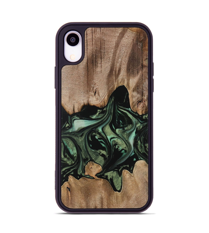 iPhone Xr Wood Phone Case - Adelind (Green, 733155)