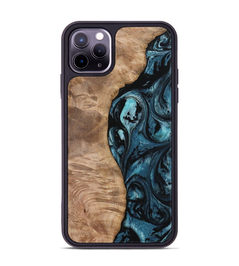 iPhone 11 Pro Max Wood Phone Case - Hudson (Blue, 733156)