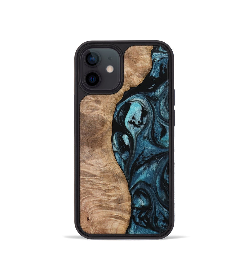 iPhone 12 mini Wood Phone Case - Hudson (Blue, 733156)