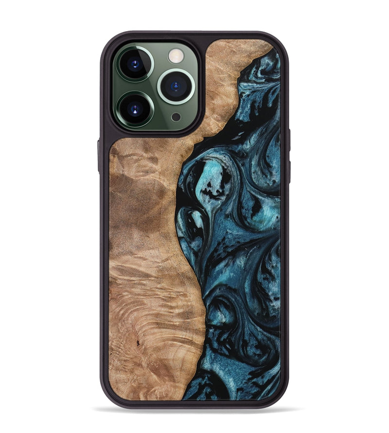 iPhone 13 Pro Max Wood Phone Case - Hudson (Blue, 733156)