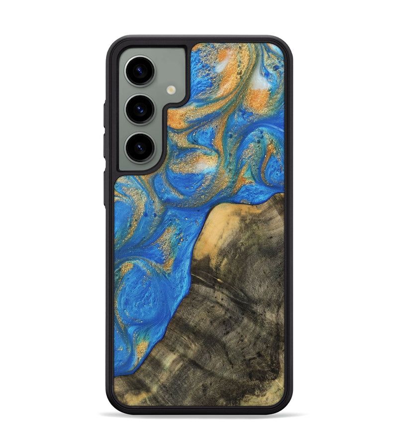 Galaxy S24 Plus Wood Phone Case - Spiros (Teal & Gold, 733165)