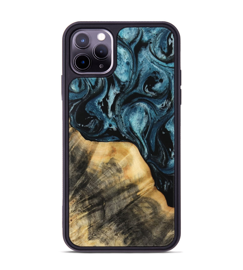 iPhone 11 Pro Max Wood Phone Case - Dejuan (Blue, 733169)