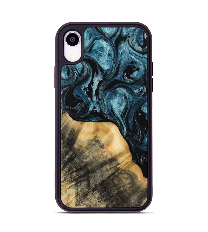 iPhone Xr Wood Phone Case - Dejuan (Blue, 733169)