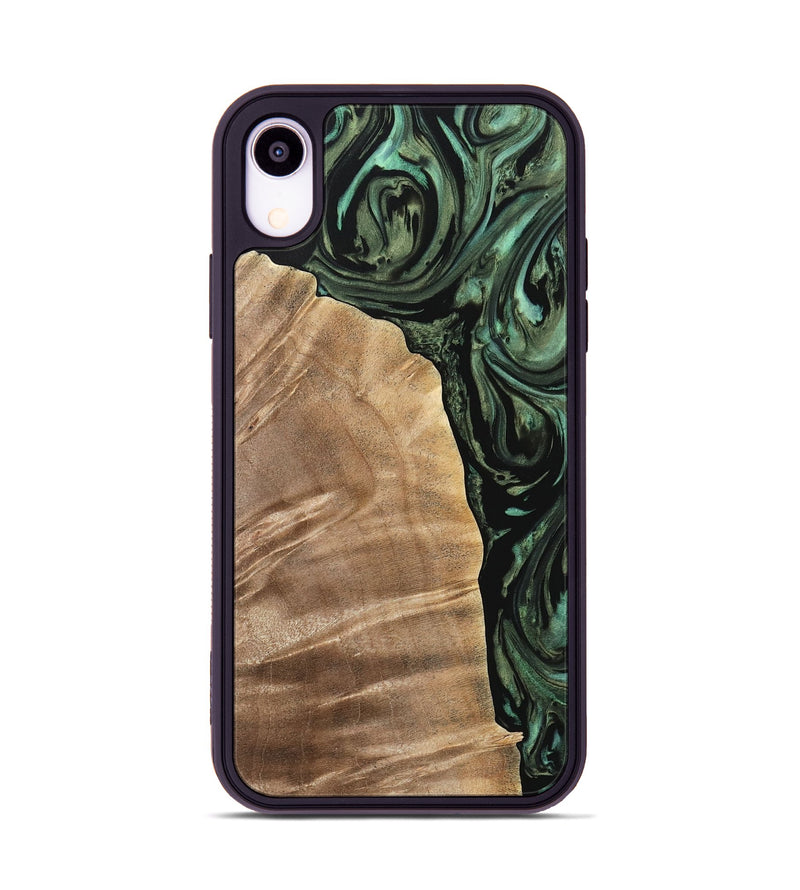 iPhone Xr Wood Phone Case - Ellamae (Green, 733175)