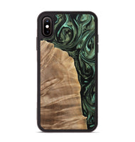 iPhone Xs Max Wood Phone Case - Ellamae (Green, 733175)