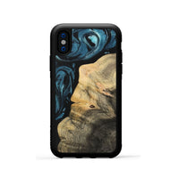 iPhone Xs Wood Phone Case - Hanco (Blue, 733190)