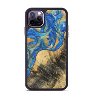 iPhone 11 Pro Max Wood Phone Case - Nikkie (Teal & Gold, 733199)