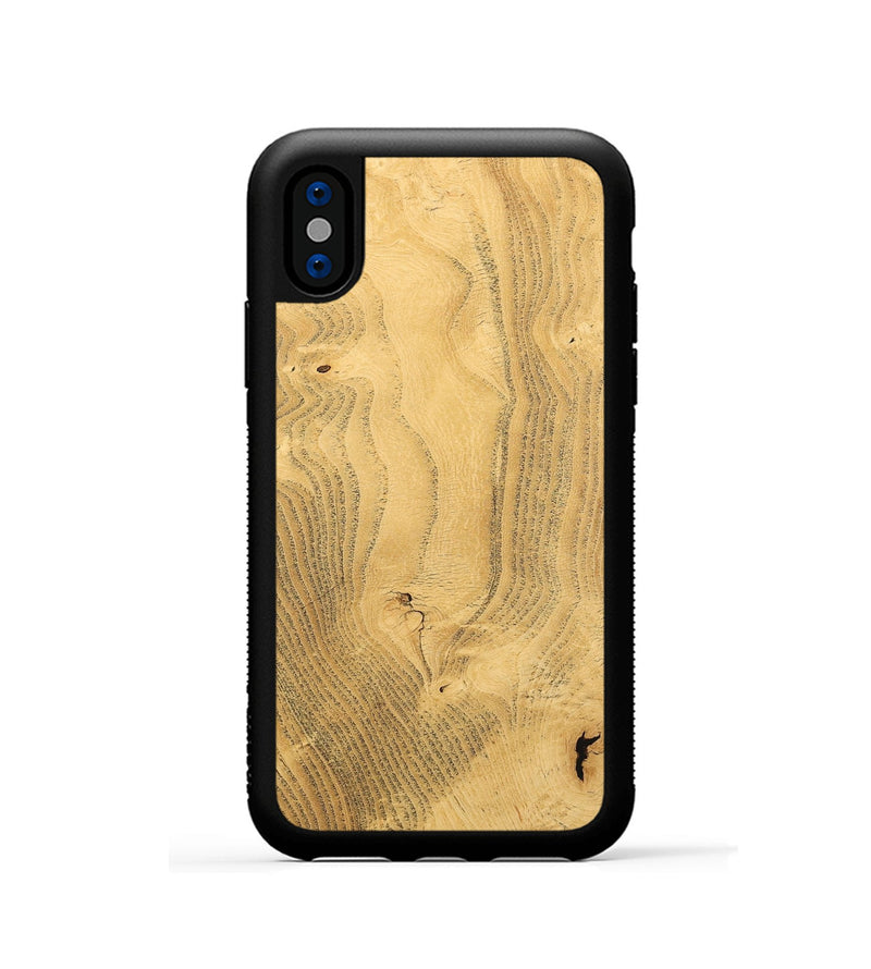 iPhone Xs Wood Phone Case - Pink (Wood Burl, 733201)