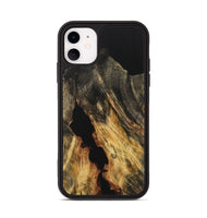 iPhone 11 Wood Phone Case - Doretha (Pure Black, 733202)