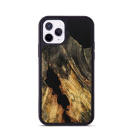 iPhone 11 Pro Wood Phone Case - Doretha (Pure Black, 733202)