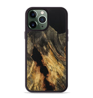 iPhone 13 Pro Max Wood Phone Case - Doretha (Pure Black, 733202)