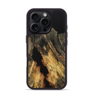 iPhone 16 Pro Wood Phone Case - Doretha (Pure Black, 733202)