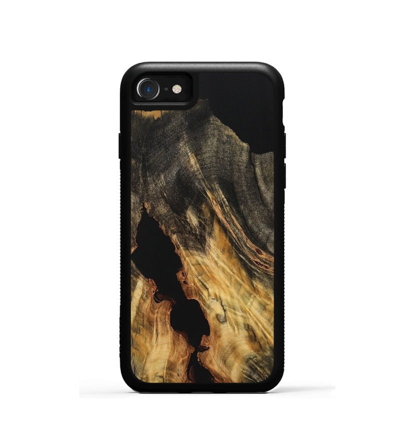 iPhone SE Wood Phone Case - Doretha (Pure Black, 733202)