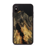 iPhone Xs Max Wood Phone Case - Doretha (Pure Black, 733202)