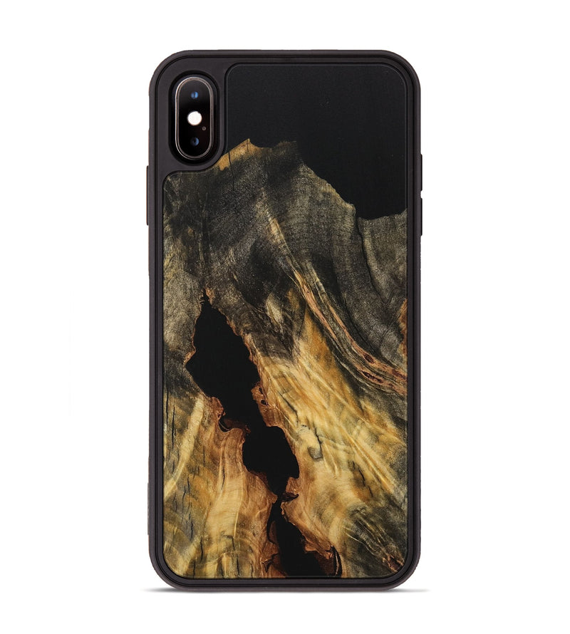 iPhone Xs Max Wood Phone Case - Doretha (Pure Black, 733202)