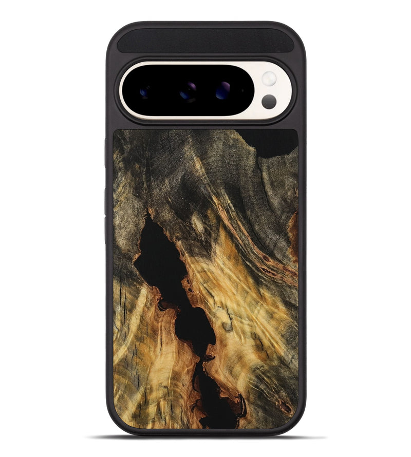 Pixel 9 Pro XL Wood Phone Case - Doretha (Pure Black, 733202)