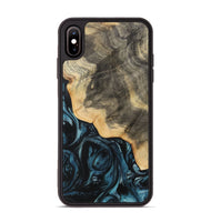 iPhone Xs Max Wood Phone Case - Mona (Blue, 733207)