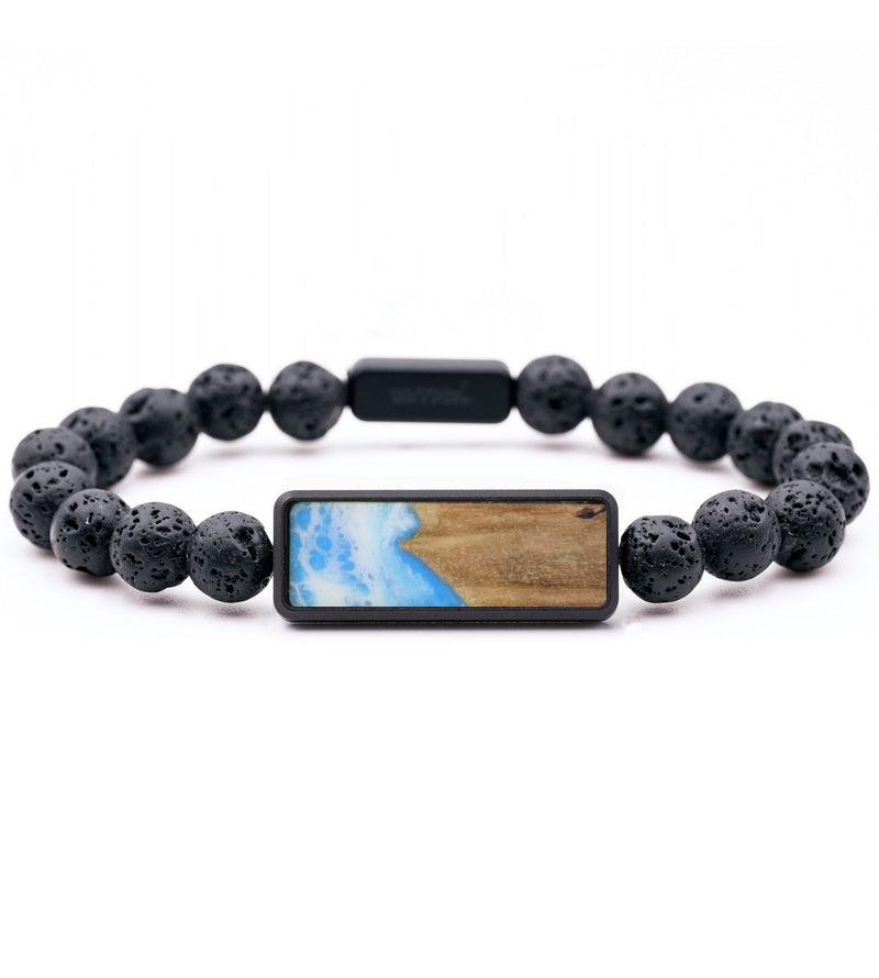 Lava Bead Wood Bracelet - Pam (Coastal, 733367)