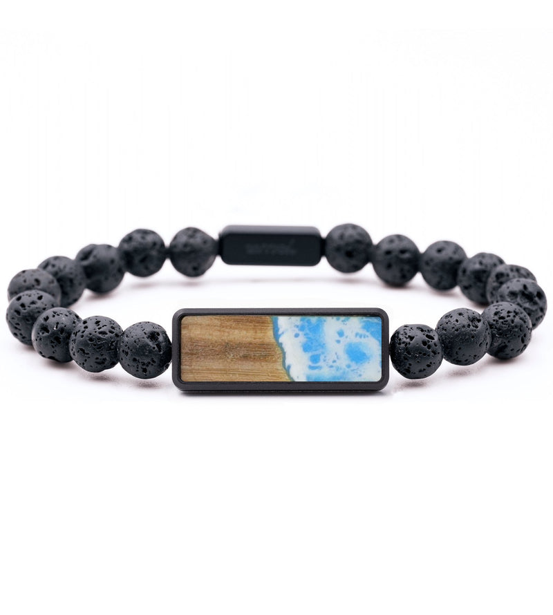 Lava Bead Wood Bracelet - Merle (Coastal, 733370)