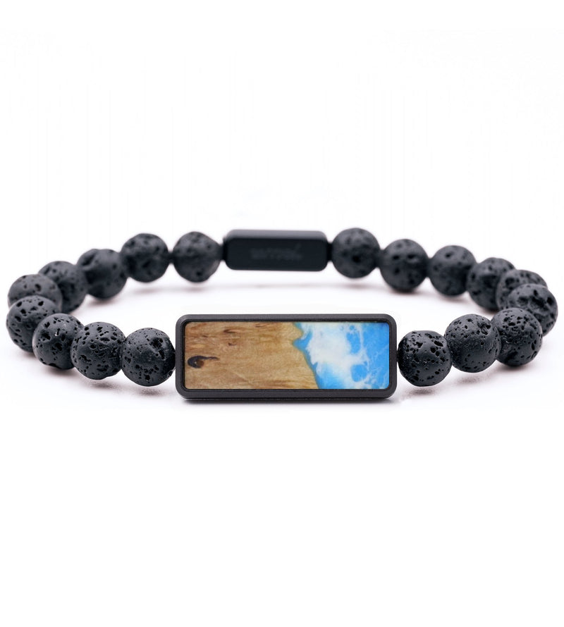 Lava Bead Wood Bracelet - Lois (Coastal, 733374)