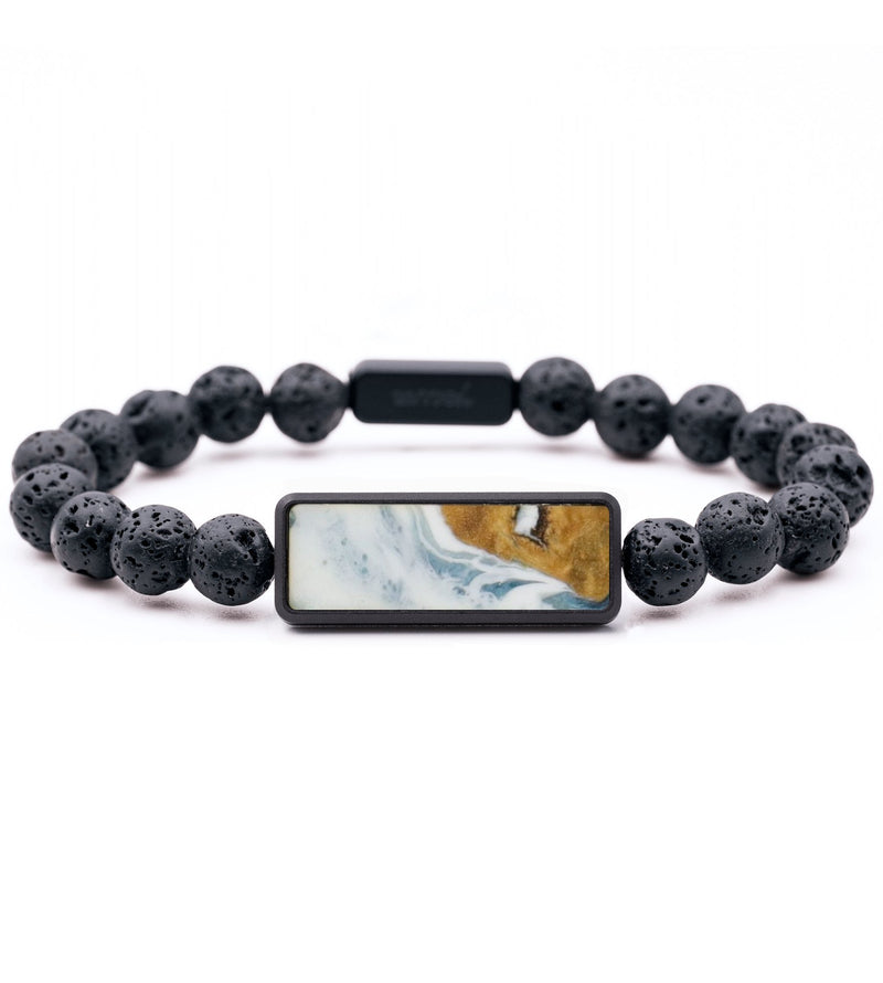 Lava Bead Wood Bracelet - Braydon (Coastal, 733378)