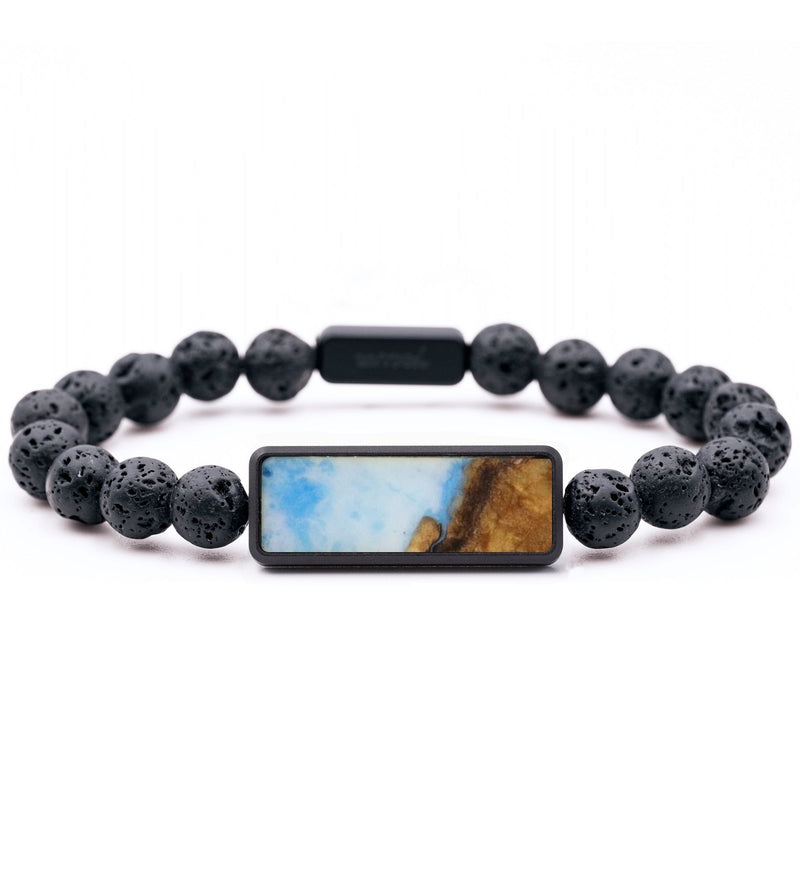 Lava Bead Wood Bracelet - Gabriella (Coastal, 733380)