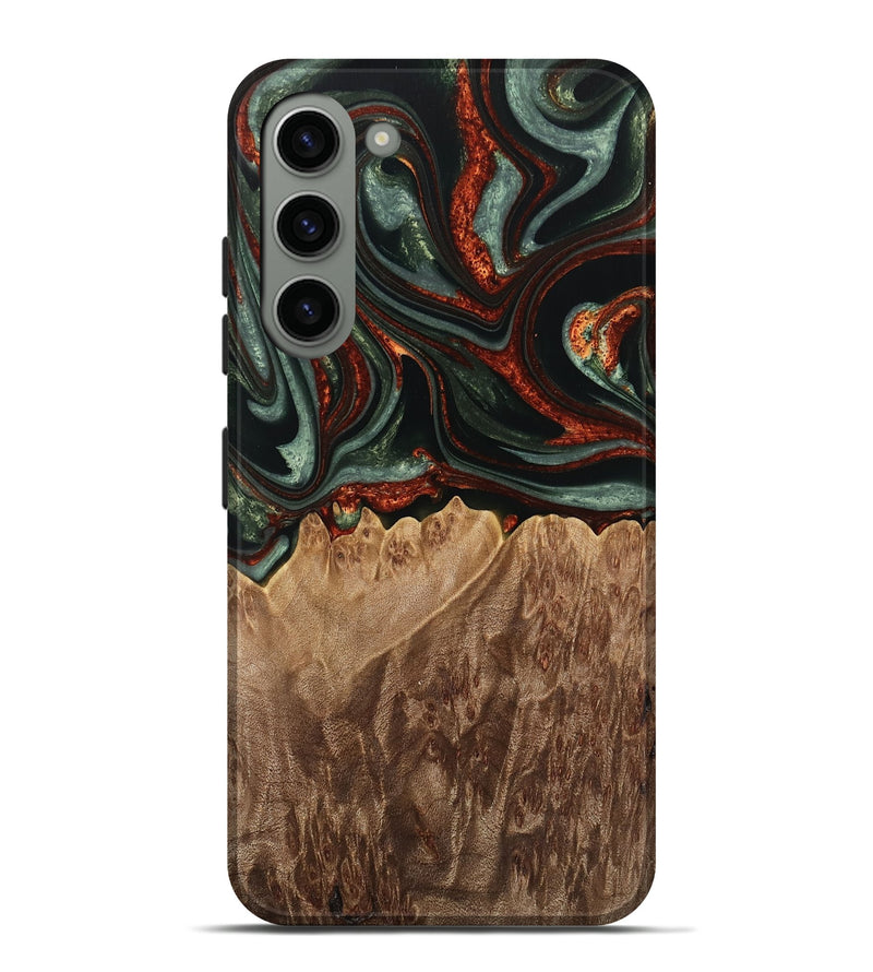 Galaxy S23 Plus Wood Live Edge Phone Case - Jayson (Green, 733387)