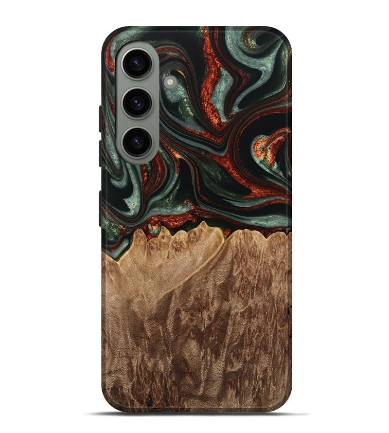 Galaxy S24 Plus Wood Live Edge Phone Case - Jayson (Green, 733387)