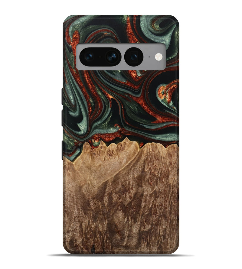 Pixel 7 Pro Wood Live Edge Phone Case - Jayson (Green, 733387)