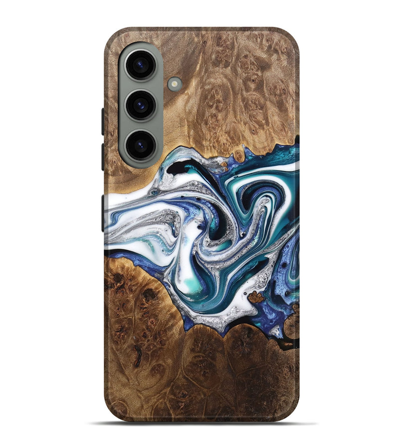 Galaxy S24 Plus Wood Live Edge Phone Case - Danell (Blue, 733389)