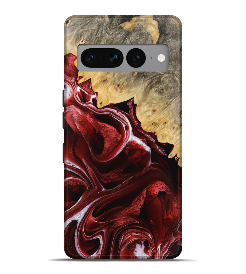 Pixel 7 Pro Wood Live Edge Phone Case - Nachum (Red, 733390)