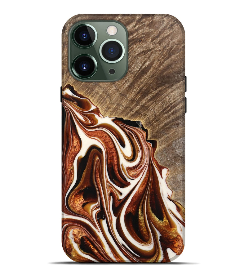 iPhone 13 Pro Max Wood Live Edge Phone Case - Gustie (Red, 733392)