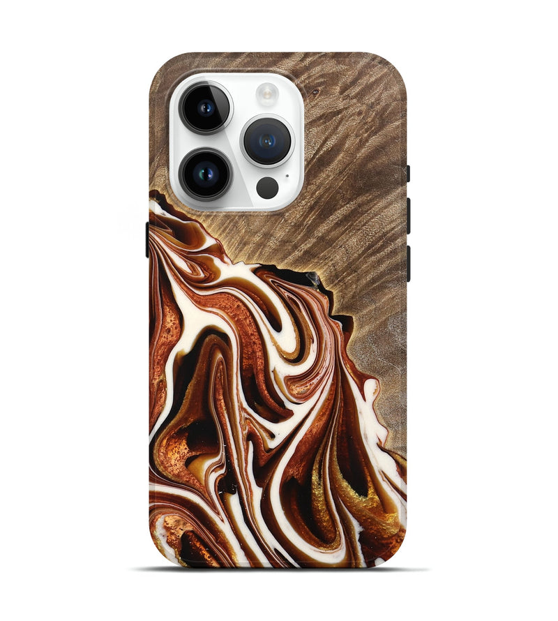 iPhone 15 Pro Wood Live Edge Phone Case - Gustie (Red, 733392)