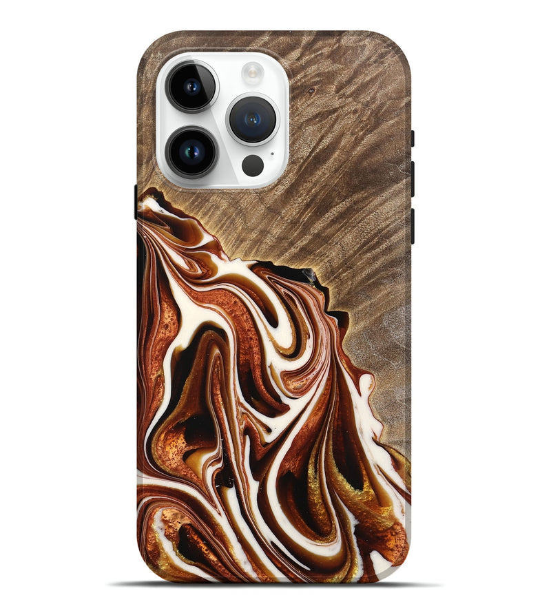 iPhone 15 Pro Max Wood Live Edge Phone Case - Gustie (Red, 733392)