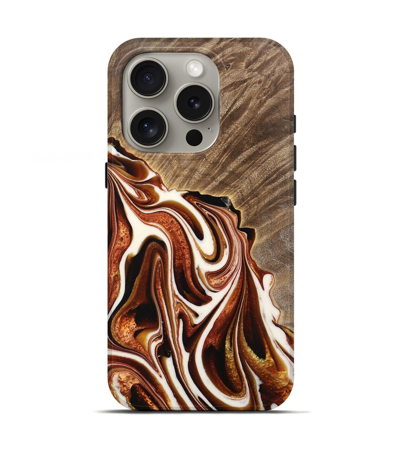 iPhone 16 Pro Wood Live Edge Phone Case - Gustie (Red, 733392)