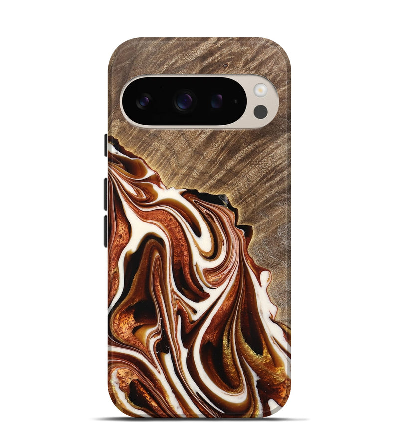 Pixel 9 Pro Wood Live Edge Phone Case - Gustie (Red, 733392)