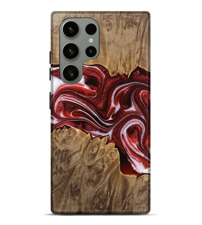 Galaxy S23 Ultra Wood Live Edge Phone Case - Gennaro (Red, 733393)