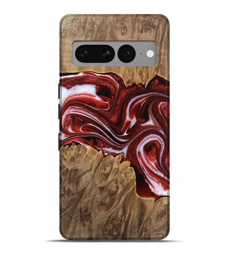 Pixel 7 Pro Wood Live Edge Phone Case - Gennaro (Red, 733393)