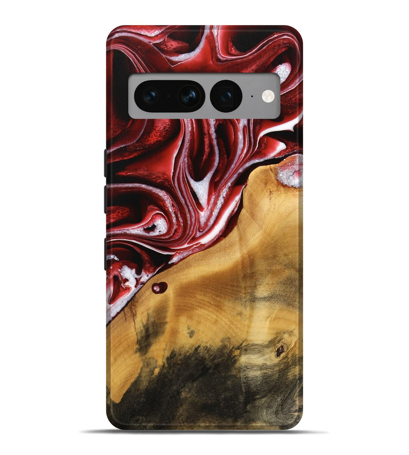 Pixel 7 Pro Wood Live Edge Phone Case - Josepha (Red, 733397)