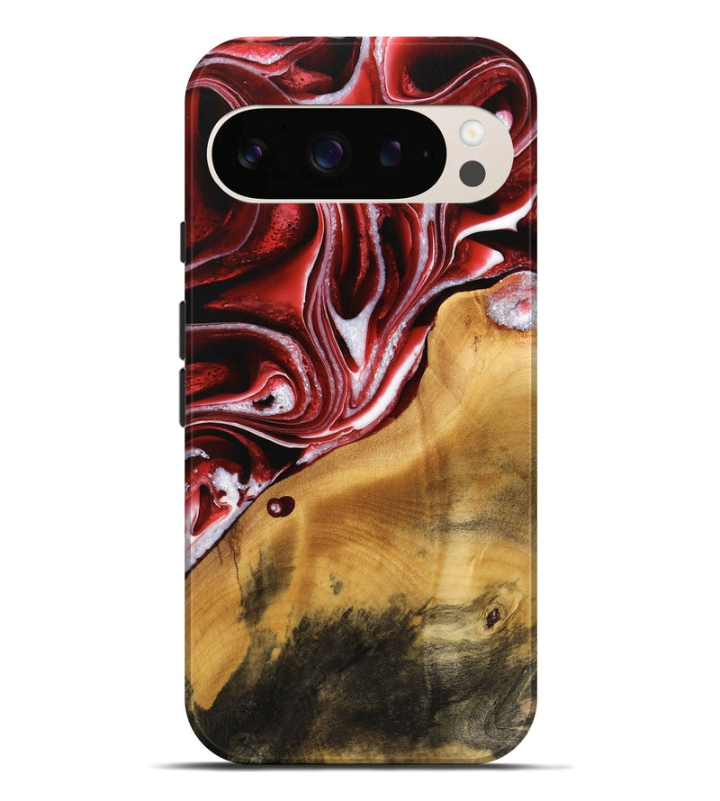 Pixel 9 Pro XL Wood Live Edge Phone Case - Josepha (Red, 733397)