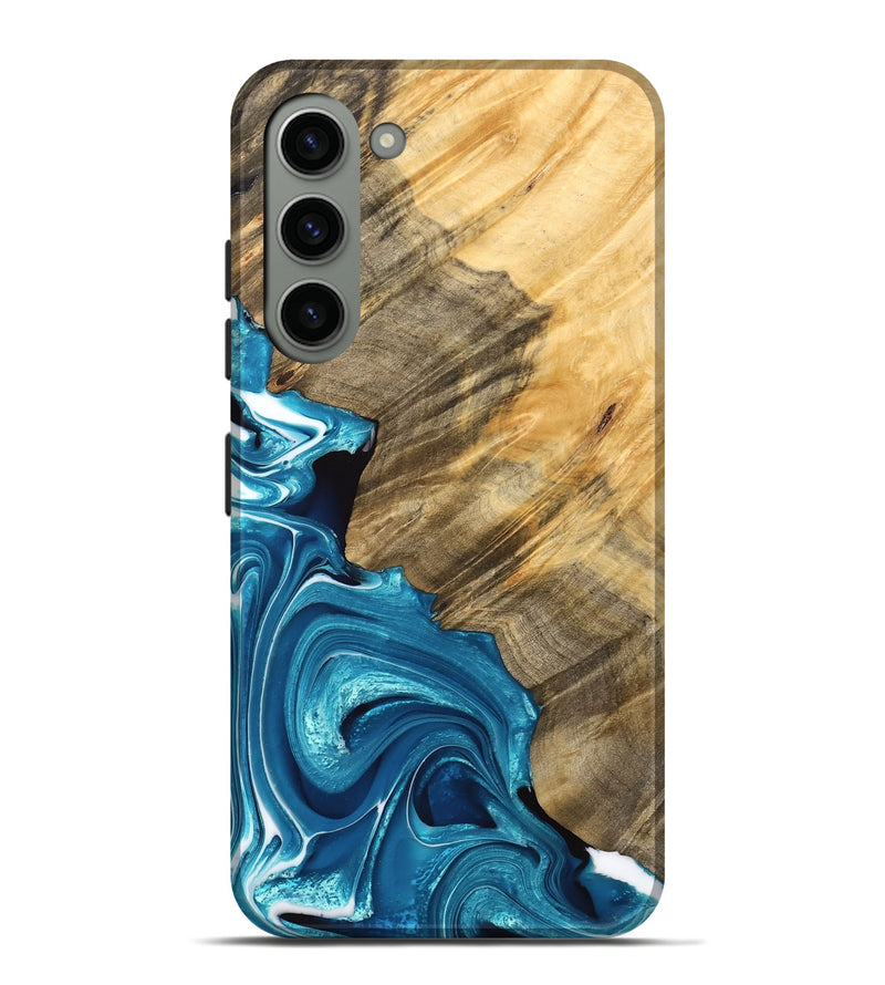 Galaxy S23 Plus Wood Live Edge Phone Case - Willian (Blue, 733398)