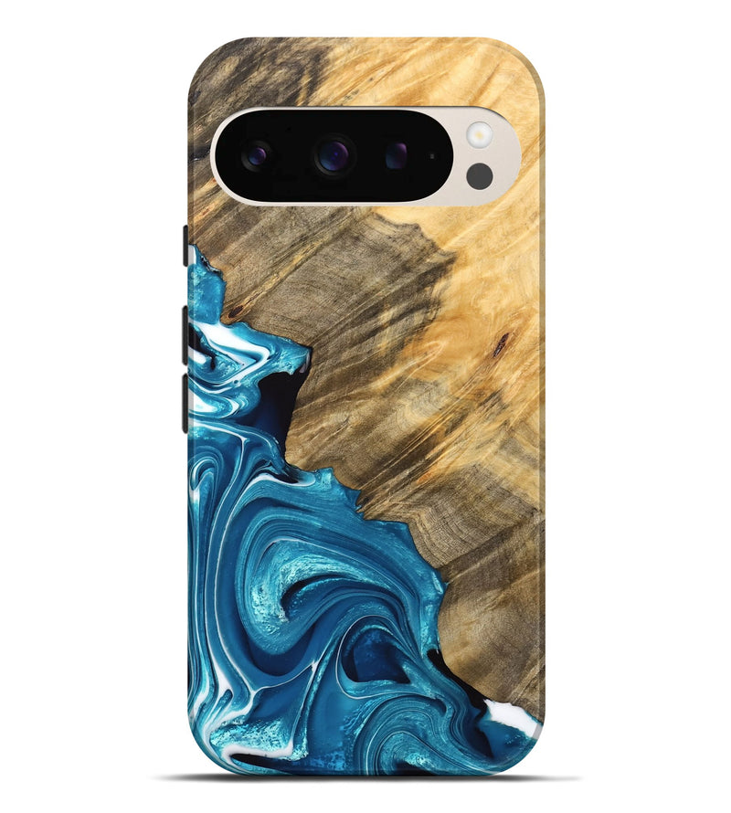 Pixel 9 Pro XL Wood Live Edge Phone Case - Willian (Blue, 733398)