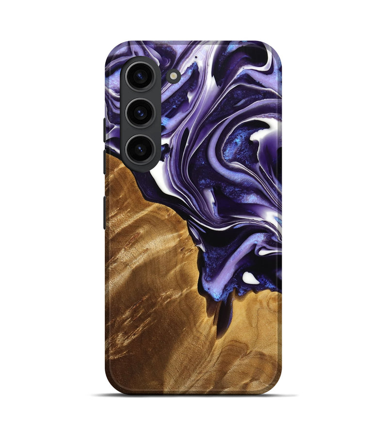 Galaxy S23 Wood Live Edge Phone Case - Jonah (Purple, 733399)