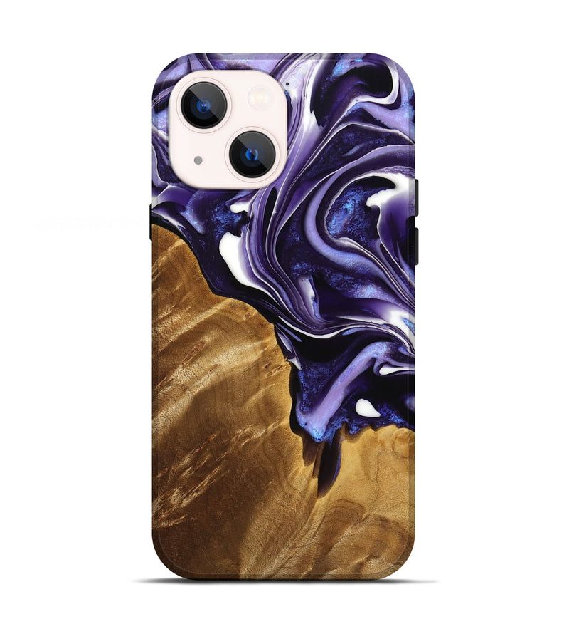 iPhone 13 Wood Live Edge Phone Case - Jonah (Purple, 733399)