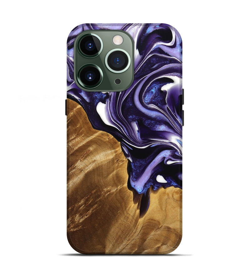 iPhone 13 Pro Wood Live Edge Phone Case - Jonah (Purple, 733399)