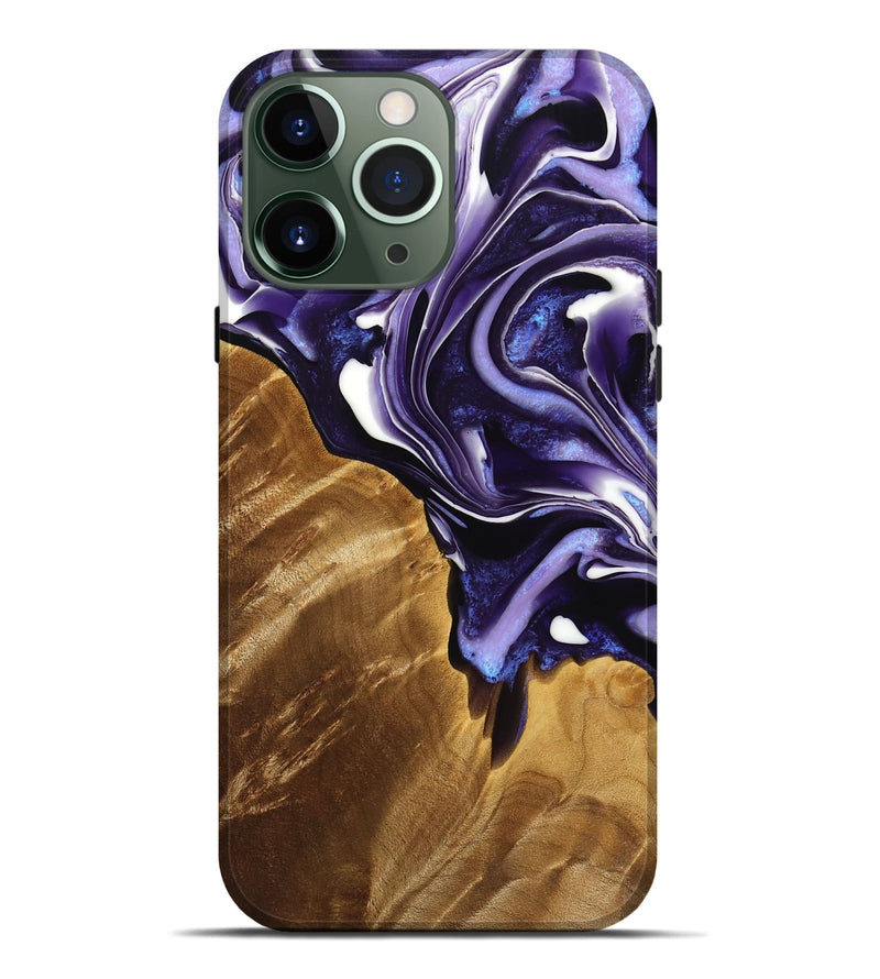 iPhone 13 Pro Max Wood Live Edge Phone Case - Jonah (Purple, 733399)