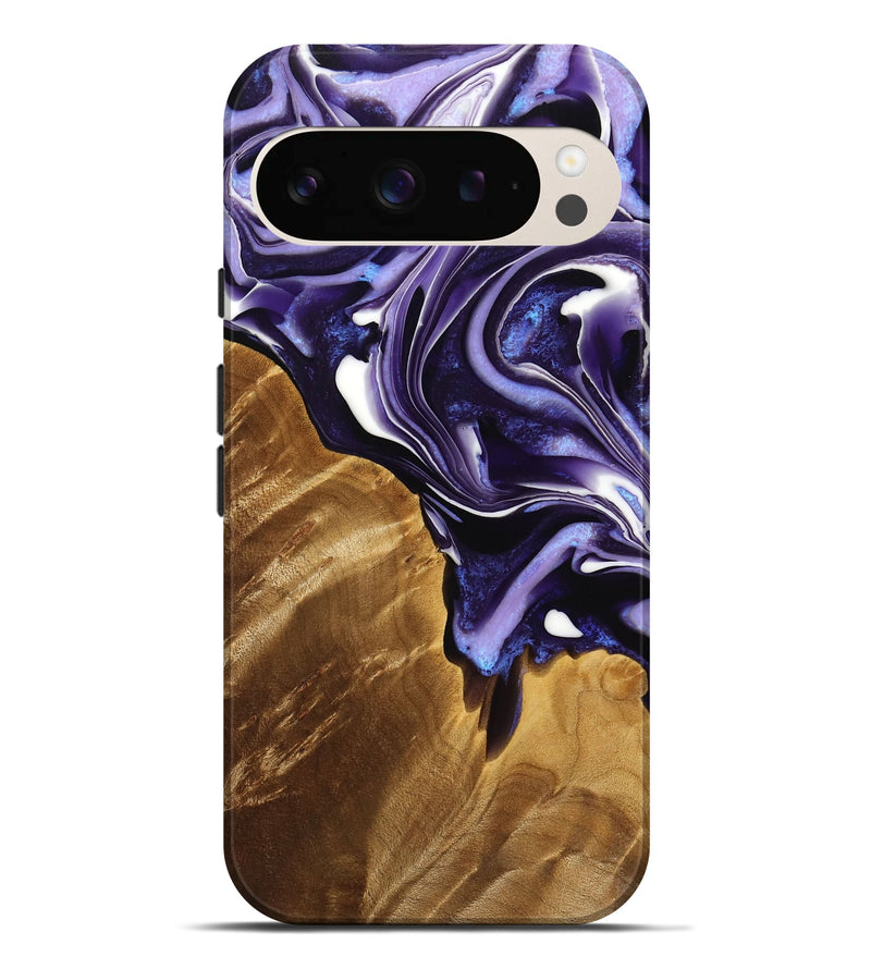 Pixel 9 Pro XL Wood Live Edge Phone Case - Jonah (Purple, 733399)