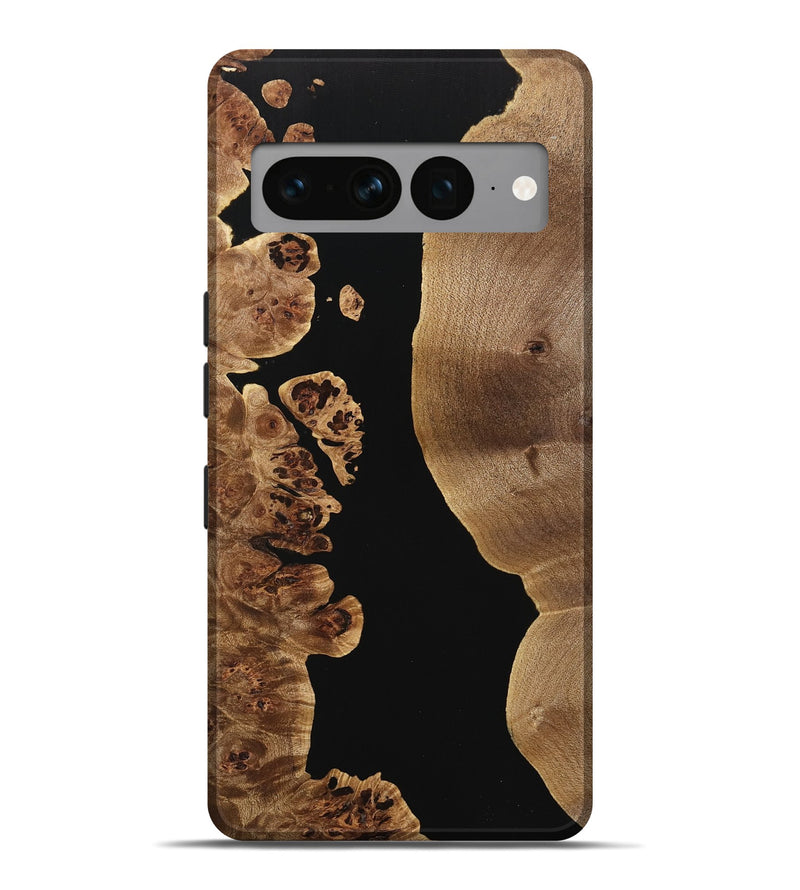 Pixel 7 Pro Wood Live Edge Phone Case - Marty (Pure Black, 733401)