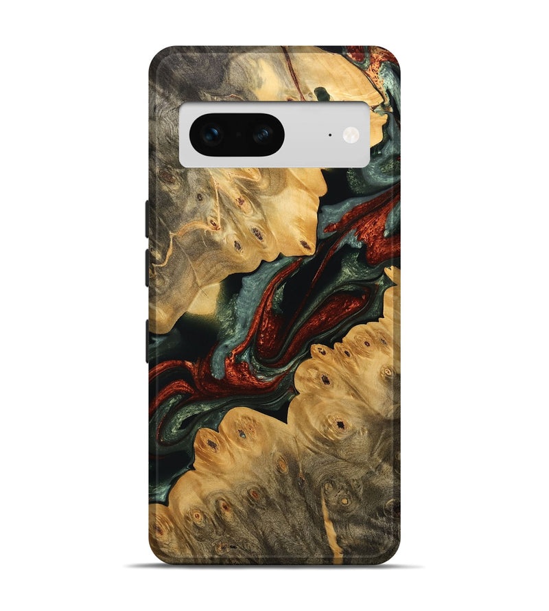 Pixel 7 Wood Live Edge Phone Case - Alcie (Green, 733402)