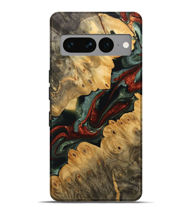 Pixel 7 Pro Wood Live Edge Phone Case - Alcie (Green, 733402)